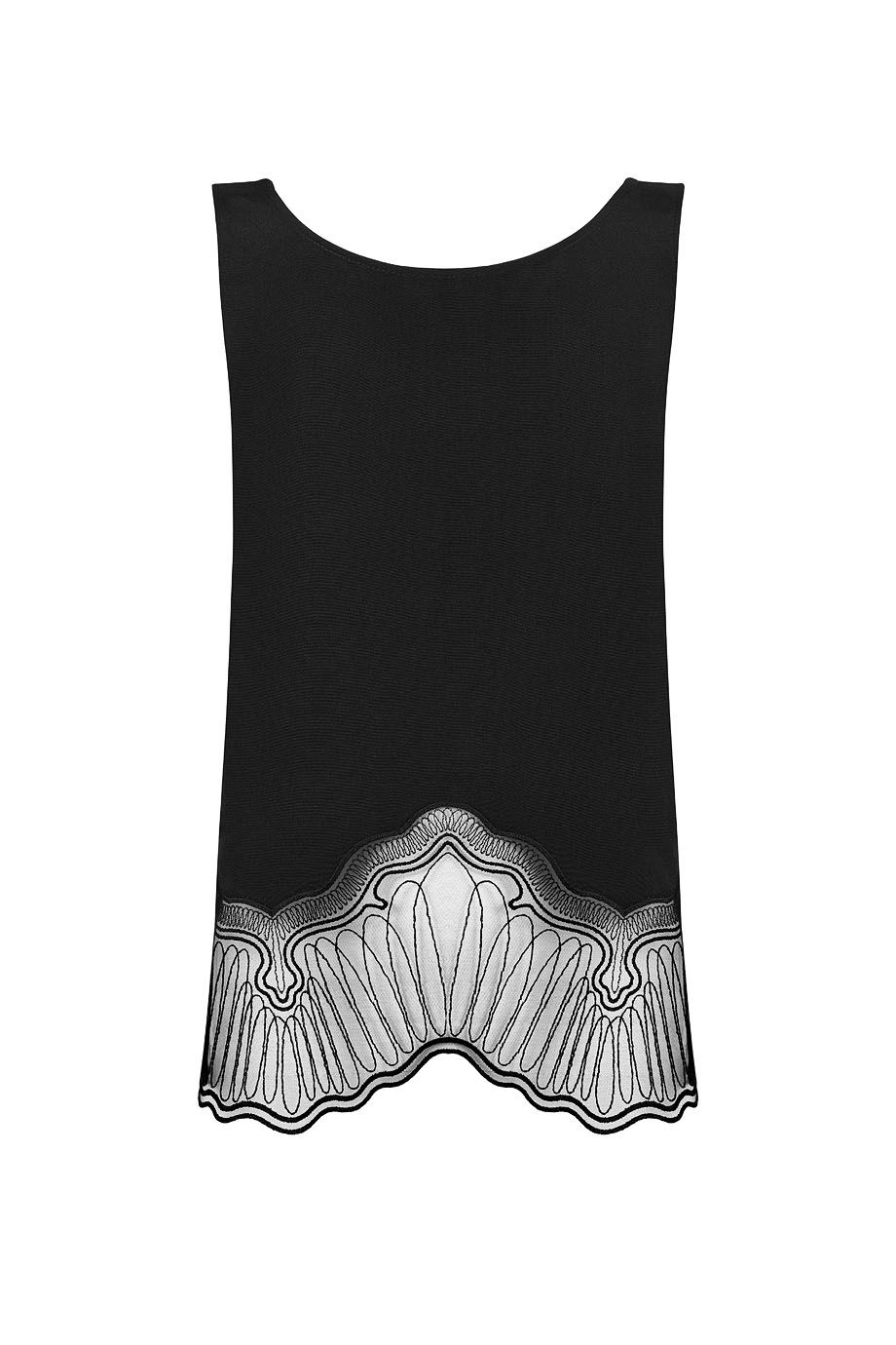 Блуза-топ на широких лямках с вышивкой