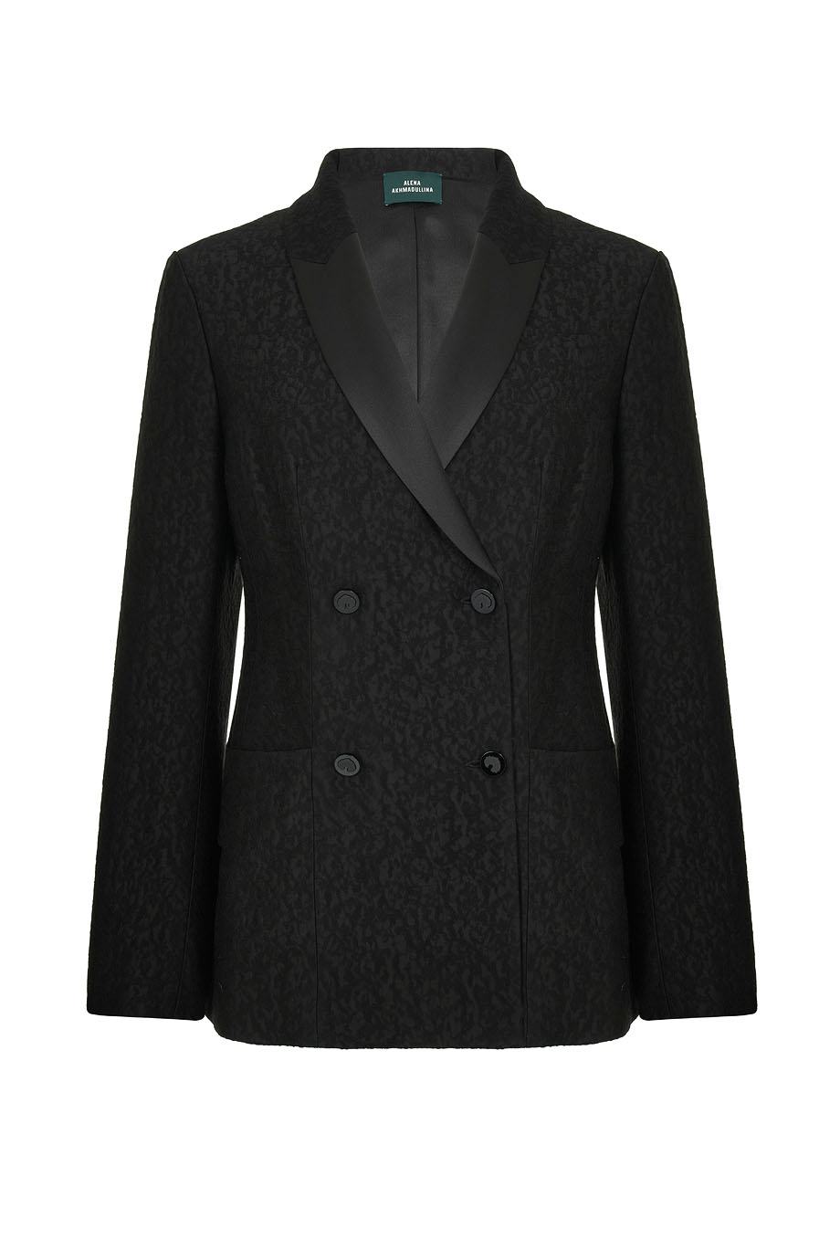 Двубортный жакет-смокинг