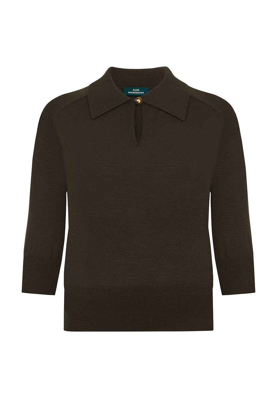 Джемпер-поло с рукавом 3/4