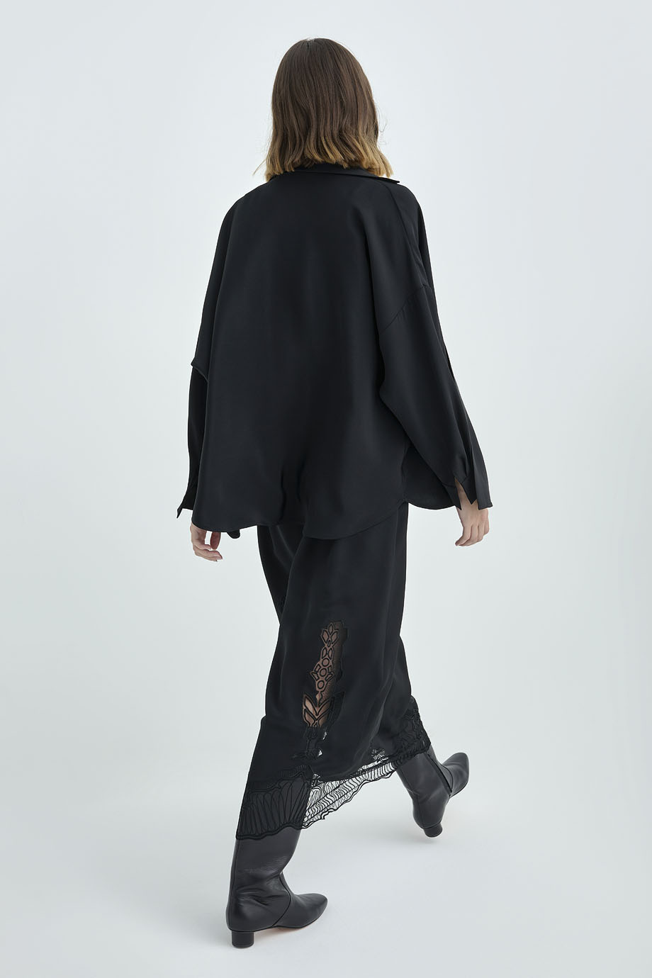 Юбка-миди из плотного шелка