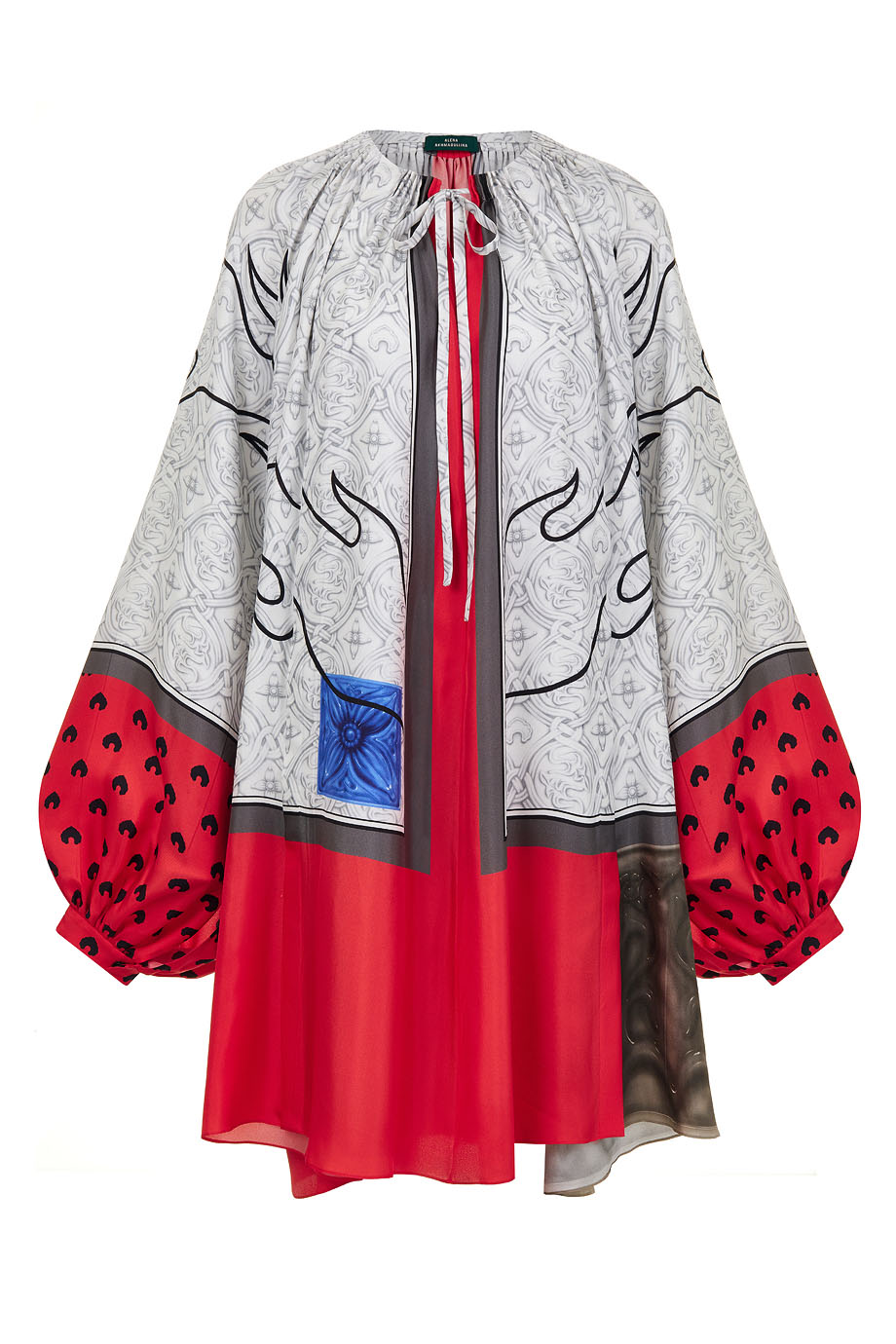 Платье миди из шелка