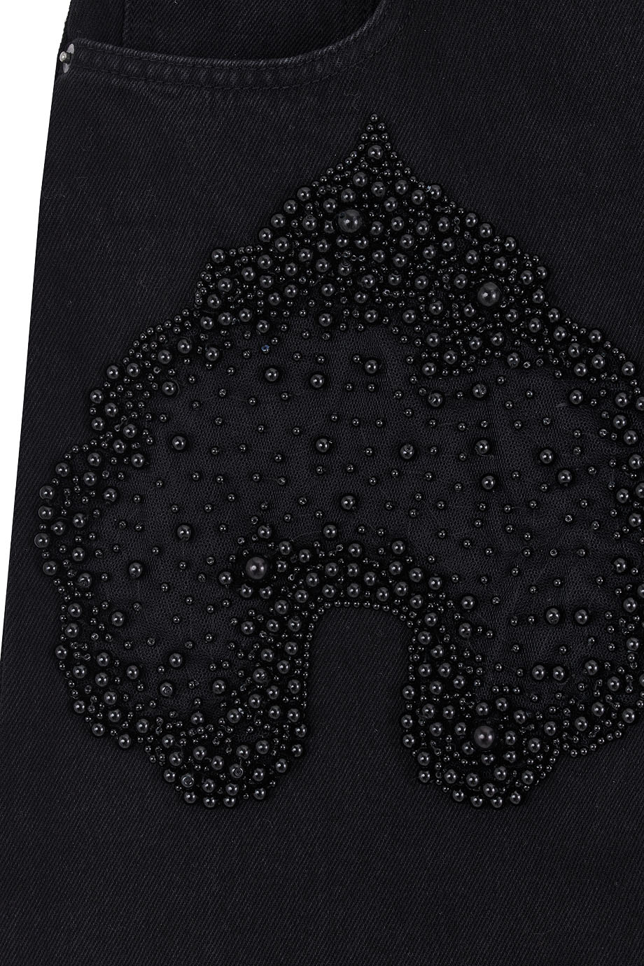 Джинсы широкие с аппликациями