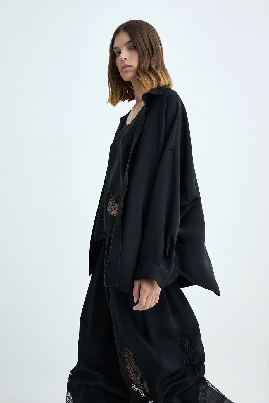 Юбка-миди из плотного шелка