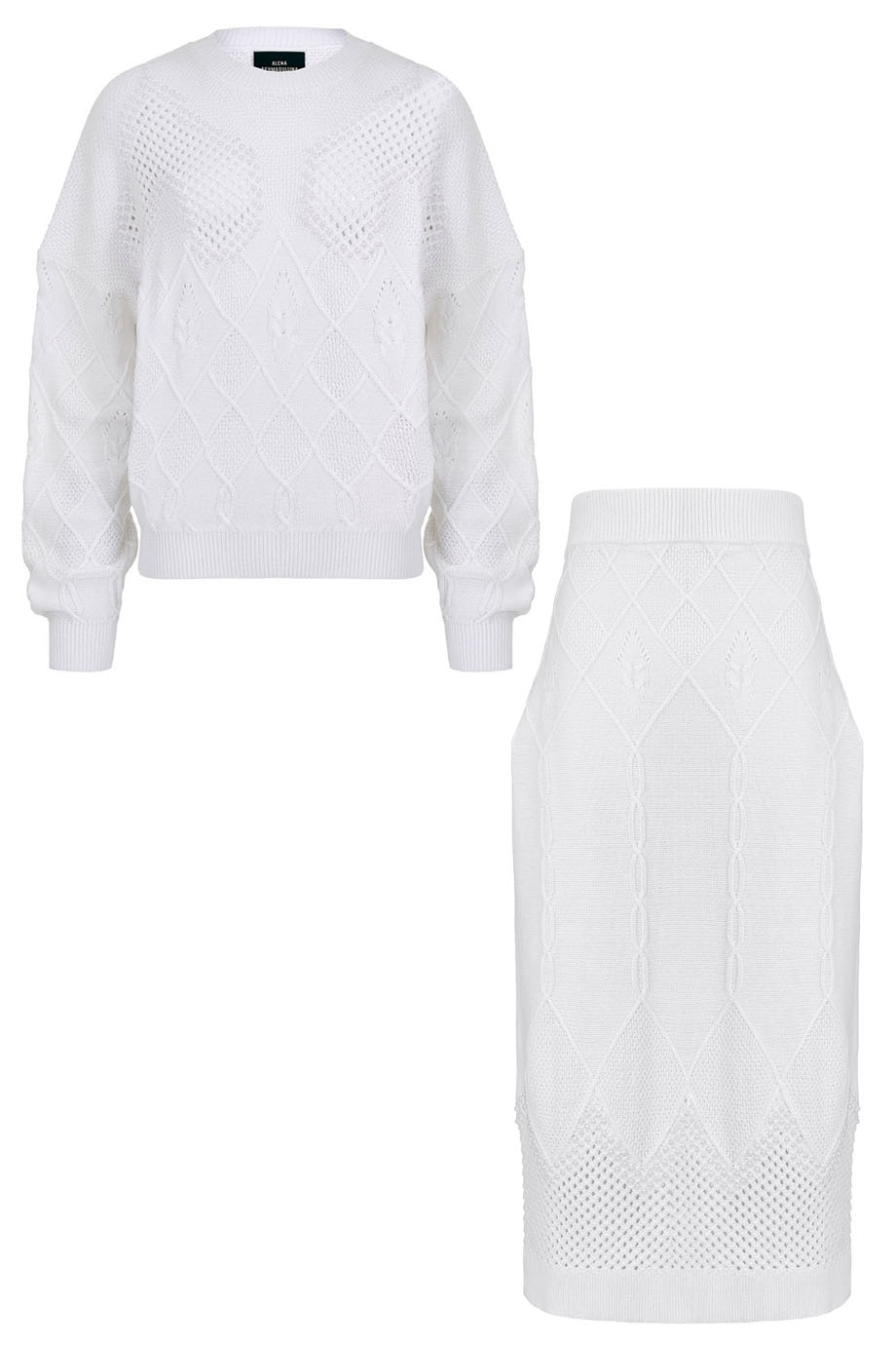 Костюм вязаный с юбкой